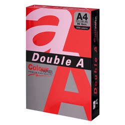 Бумага цветная DOUBLE A, А4, 80 г/м2, 500 л., интенсив, красная - фото 14995139