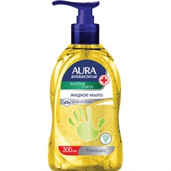 Мыло-крем жидкое, 300 мл, AURA "Antibacterial", антибактериальное, "Экстракт ромашки", дозатор, 28410, 11704 - фото 14996628