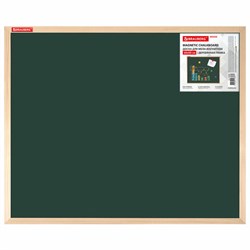 Доска для мела магнитная 60х90 см, зеленая, деревянная рамка, BRAUBERG "Wood", 238800 - фото 15003282
