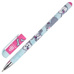 Ручка шариковая BRUNO VISCONTI "HappyWrite", синяя, "Kawaii.Щеночек", 0,5 мм, линия 0,38 мм, 20-0215/57 - фото 15005576