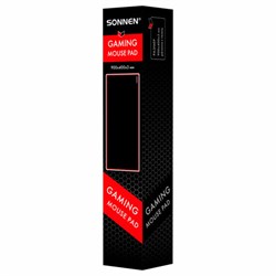 Коврик для мыши и клавиатуры большой SONNEN "BLACK TITAN XXL" 900х400х3 мм, черный, 513959 - фото 15020815