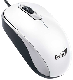 Мышь DX-110, USB, G5, белая (white, optical 1000dpi, подходит под обе руки) - фото 15029718