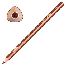 Карандаш цветной утолщенный STAEDTLER "Noris club", 1 шт., трехгранный, грифель 4 мм, коричневый, натуральное дерево, 284-76, 1284-76 - фото 15039006