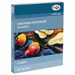 Пастель масляная ГАММА "Студия", 36 цветов, круглое сечение, картонная упаковка, 160320207 - фото 15039008