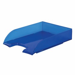 Лоток горизонтальный для бумаг BRAUBERG "Office style", 320х245х65 мм, тонированный синий, 237290 - фото 15039034