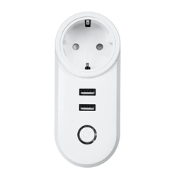 Розетка Moes ZigBee Smart Socket + 2 USB белая модели ZP-LZ-EU2U - фото 15045017