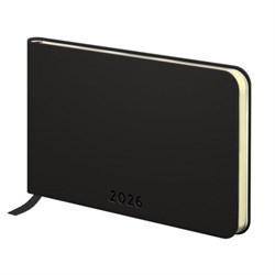 Еженедельник датированный 2026 МАЛЫЙ ФОРМАТ 105х160 мм, А6, BRAUBERG "Unique", черный, 117208 - фото 15054355