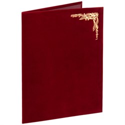 Папка адресная бархат бордовый, "Виньетка", формат А4, STAFF, 124294 - фото 15054529