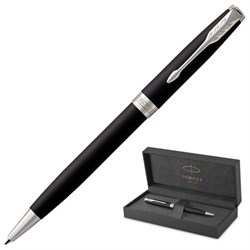 Ручка шариковая PARKER "Sonnet Core Matt Black CT", черный матовый лак, палладий, черная, 1931524 - фото 15054706