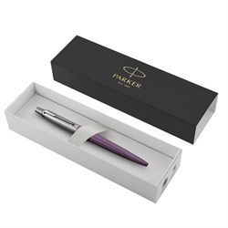 Ручка шариковая PARKER "Jotter Core Victoria Violet CT", корпус фиолетовый, детали хром, синяя, 1953190 - фото 15054716