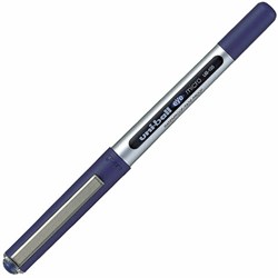 Ручка-роллер Uni-Ball Eye, СИНЯЯ, корпус серебро, узел 0,5 мм, линия 0,3 мм, UB-150 BLUE - фото 15054795