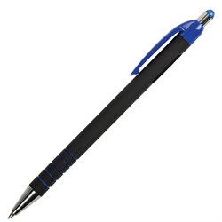 Ручка шариковая автоматическая BRAUBERG "Office Style", СИНЯЯ, корпус черный, пишущий узел 0,5 мм, линия письма 0,3 мм, 144222 - фото 15054813