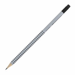 Карандаш чернографитный FABER-CASTELL, 1 шт., "Grip 2001", HB, трехгранный, с ластиком, 117200 - фото 15054954