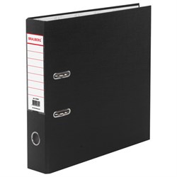 Папка-регистратор BRAUBERG с покрытием из ПВХ, 70 мм, черная (удвоенный срок службы), 220891 - фото 15055172