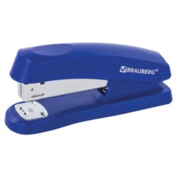 Степлер №24/6, 26/6 BRAUBERG "Standard+", до 30 листов, синий, 228609 - фото 15055426