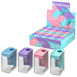 Точилка ERICH KRAUSE "City Mini", с контейнером, пластиковая, корпус ассорти, 61277 - фото 15056064