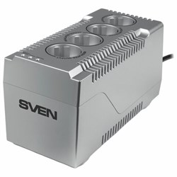 Стаблилизатор SVEN VR-F1000, 320 Вт, 184-285 В, 4 евророзетки, SV-018818 - фото 15056529