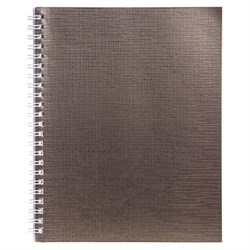 Тетрадь бумвинил, А5, 96 л., гребень, офсет №1, клетка, КОРИЧНЕВАЯ Metallic, HATBER, 059709, 96Т5бвВ1гр - фото 15057771