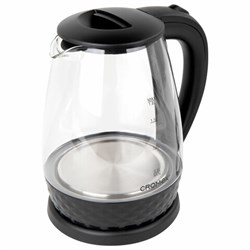 Чайник электрический CROMEX (КРОМЕКС) KT-308, 1,8 л, 1500 Вт, стекло, черный, 455150 - фото 15057927