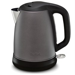 Чайник TEFAL KI270930, 1,7 л, 2400 Вт, закрытый нагревательный элемент, сталь, графитовый, 7211002432 - фото 15058021