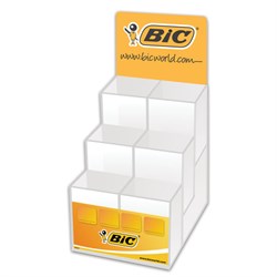 Дисплей настольный для размещения ручек BIC, 25х16х13 см, 6 отделений, БЕЗ НАПОЛНЕНИЯ, 890647 - фото 15058237