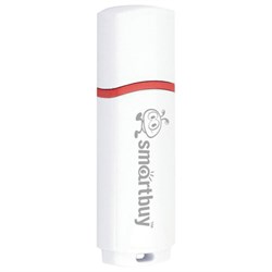 Флеш-диск 8 GB, SMARTBUY Crown, USB 2.0, белый, SB8GBCRW-W - фото 15058285