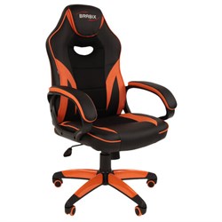 Кресло компьютерное BRABIX "Accent GM-161", TW/экокожа, черное/оранжевое, 532577, 7083505 - фото 15058659