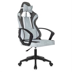 Кресло компьютерное BRABIX "Forcer GM-127", 2 подушки, ткань, серое/светло-голубое, 533214 - фото 15058796