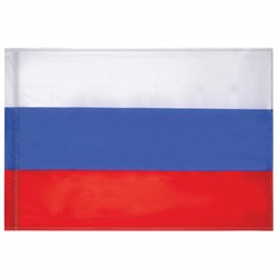 Флаг России, 90х135 см, карман под древко, упаковка с европодвесом, 550021 - фото 15058804