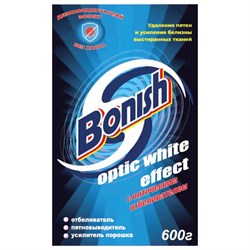 Средство для удаления пятен 600 г, BONISH (Бониш) "Optic white effect", без хлора - фото 15059088