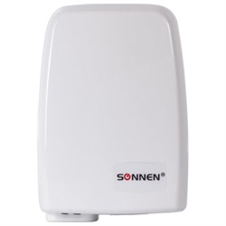 Сушилка для рук SONNEN HD-120, 1000 Вт, пластиковый корпус, белая, 604190 - фото 15059121