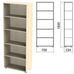 Шкаф (стеллаж) "Канц" 700х330х1830 мм, 4 полки, цвет дуб молочный, ШК31.15 - фото 15060265