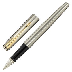 Ручка перьевая PARKER "Jotter Core Stainless Steel GT", ежедневник А5 черный, пакет, 880902 - фото 15060979