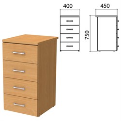 Тумба приставная "Монолит", 400х450х750 мм, цвет бук бавария (КОМПЛЕКТ) - фото 15061030