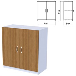 Шкаф закрытый "Бюджет", 716х349х753 мм, орех французский (КОМПЛЕКТ) - фото 15061253