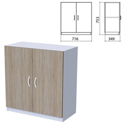 Шкаф закрытый "Бюджет", 716х349х753 мм, дуб сонома (КОМПЛЕКТ) - фото 15061470