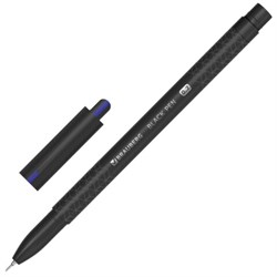 Ручка шариковая масляная BRAUBERG "BLACK PEN", СИНЯЯ, игольчатый узел 0,7 мм, линия письма 0,35 мм, 144325 - фото 15074173