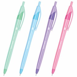 Ручка шариковая автоматическая масляная BRAUBERG "DUAL COLOR", СИНЯЯ, игольчатый наконечник 0,7 мм, линия письма 0,35 мм, 144327 - фото 15074175