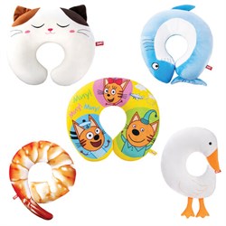 Мягкая подушка-игрушка ДЛЯ ШЕИ, ассорти, 30 см, FANCY - фото 15081660