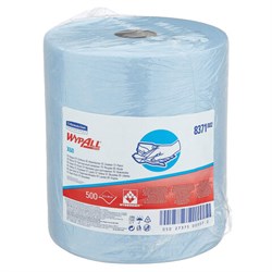 Протирочный нетканый материал KIMBERLY-CLARK Wypall X60, 500 листов в рулоне, 31,5х38 см, голубой, 8371 - фото 15083989