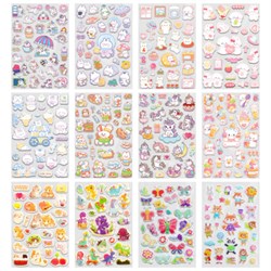 Наклейки объемные "Яркий микс", 19х13,5 см, ассорти 12 видов, FUNSTER (ФАНСТЕР), 666087 - фото 15093936