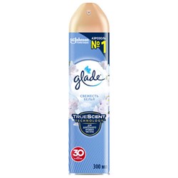 Освежитель воздуха аэрозольный 300 мл, GLADE "Свежесть белья", 864930 - фото 15104433