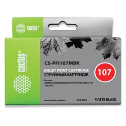 Картридж струйный CACTUS (CS-PFI107MBK) для CANON PF680/685/780/785, матовый черный - фото 15109903