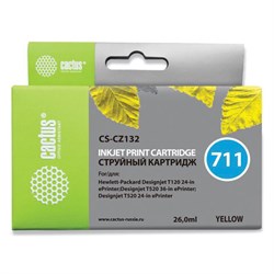 Картридж струйный CACTUS (CS-CZ132) для плоттеров HP DesignJet T120/T520, желтый - фото 15109912