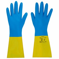 Перчатки латексно-неопреновые КЩС ULTRA NEOPRENE химически устойчивые, х/б напыление, р-р 7-7,5 S (малый) RABBITEX (РАББИТЕКС) 701113 - фото 15117605