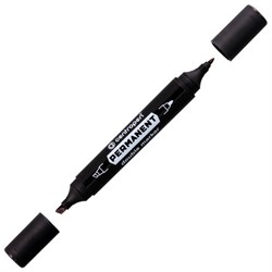 Маркер перманентный двусторонний CENTROPEN 1666, ЧЕРНЫЙ, круглый/скошенный, 1/1-4 мм, 616660112 - фото 15120856