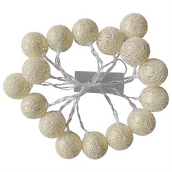 Электрогирлянда-нить комнатная "Шарики" 1,8 м, 16 LED, бронза, тёплый белый, батарейки, ЗОЛОТАЯ СКАЗКА, 592558 - фото 15127814