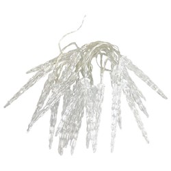 Электрогирлянда-нить комнатная "Сосульки" 2 м, 20 LED, холодный белый, батарейки, ЗОЛОТАЯ СКАЗКА, 592561 - фото 15127817