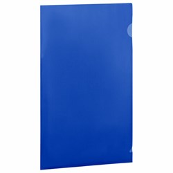 Папка-уголок прозрачная А4 BRAUBERG UNIVERSAL, синяя, 0,10 мм, 273045 - фото 15135272