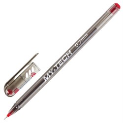 Ручка шариковая масляная PENSAN "My-Tech", КРАСНАЯ, игольчатый узел 0,7 мм, линия письма 0,35 мм, 2240/25 - фото 15140082